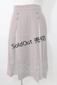 F i.n.t / キャンディーストライプ切替スカート F モーブ Y-25-07-01-107-CA-SK-SZ-ZY