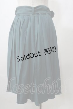 画像2: F i.n.t / 太ベルト付きプリーツスカート F グリーン Y-25-07-01-118-CA-SK-SZ-ZY