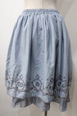 画像2: axes femme / メルヘンカラー刺繍入りスカート M サックス Y-25-07-01-125-AX-SK-SZ-ZY
