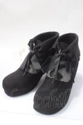 axes femme / 襟風折り返しブーティー L 黒 Y-25-07-01-017-AX-SH-SZ-ZY