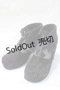 axes femme / 襟風折り返しブーティー L 黒 Y-25-07-01-017-AX-SH-SZ-ZY