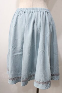 画像2: axes femme POETIQUE / レーススカラップ切り替えスカート M サックス Y-25-07-01-126-AX-SK-SZ-ZY