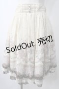 axes femme / 転写風花柄スカート M 生成り Y-25-07-01-130-AX-SK-SZ-ZY
