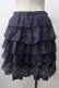 画像2: axes femme / ラメストライプフリルスカート M 紺 Y-25-07-01-131-AX-SK-SZ-ZY (2)