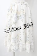 axes femme / お花柄シフォンスカート M 生成り Y-25-07-01-132-AX-SK-SZ-ZY
