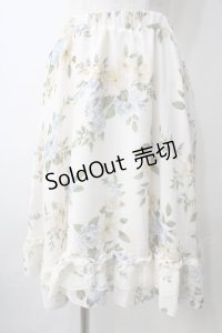 axes femme / お花柄シフォンスカート M 生成り Y-25-07-01-132-AX-SK-SZ-ZY