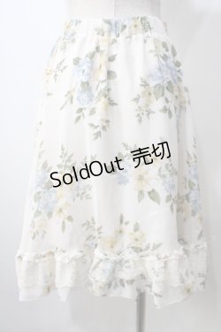 画像2: axes femme / お花柄シフォンスカート M 生成り Y-25-07-01-132-AX-SK-SZ-ZY