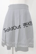 axes femme POETIQUE / バイカラープリーツスカート M 紺 Y-25-07-01-135-AX-SK-SZ-ZY