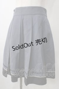 axes femme POETIQUE / バイカラープリーツスカート M 紺 Y-25-07-01-135-AX-SK-SZ-ZY