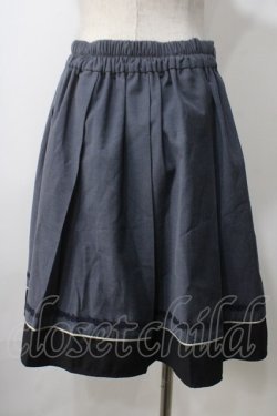 画像2: axes femme POETIQUE / バイカラープリーツスカート M 紺 Y-25-07-01-135-AX-SK-SZ-ZY