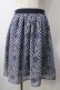 画像1: axes femme POETIQUE / ラビットブーケ柄スカート M 紺 Y-25-07-01-136-AX-SK-SZ-ZY (1)