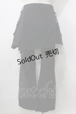 画像2: Ozz On / スカート付きフレアパンツ  黒 Y-25-07-01-138-OO-PA-SZ-ZY