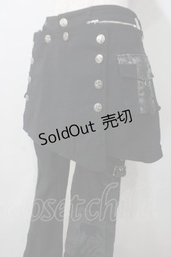 画像3: Ozz On / スカート付きフレアパンツ  黒 Y-25-07-01-138-OO-PA-SZ-ZY