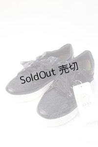 axes femme / フェミニンレーススニーカー L 黒 Y-25-07-01-020-AX-SH-SZ-ZY
