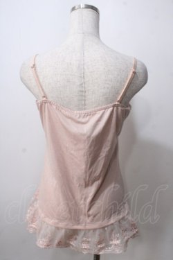 画像2: axes femme / 巻きバラ付きロングキャミ  ピンク Y-25-07-01-023-AX-TO-SZ-ZY