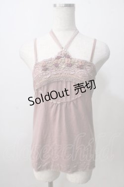 画像1: axes femme / ガーデンホルターキャミソール  ピンク Y-25-07-01-024-AX-TO-SZ-ZY