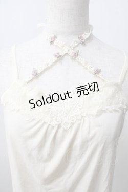 画像3: axes femme / バラ×ビーズストラップキャミ  生成り Y-25-07-01-029-AX-TO-SZ-ZY