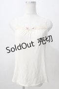 axes femme / フラワーモチーフキャミソール  生成り Y-25-07-01-030-AX-TO-SZ-ZY