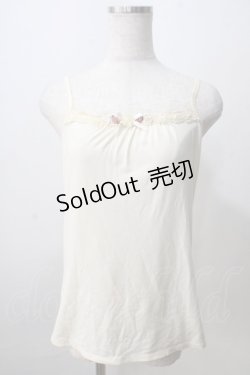 画像1: axes femme / フラワーモチーフキャミソール  生成り Y-25-07-01-030-AX-TO-SZ-ZY