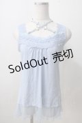 axes femme / ストラップ付きロングタンク  サックス Y-25-07-01-034-AX-TO-SZ-ZY
