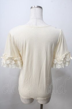 画像2: axes femme / 薔薇モチーフインナー半袖プルオーバー  生成り Y-25-07-01-035-AX-TO-SZ-ZY