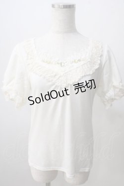 画像1: axes femme / 胸元ビジュー袖レースプルオーバー M 生成り Y-25-07-01-036-AX-TO-SZ-ZY
