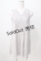 axes femme / チュールレースカットチュニ M グレー Y-25-07-03-049-AX-OP-SZ-ZY
