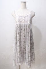 axes femme / バラストライプチュールワンピース M アワピンク Y-25-07-03-051-AX-OP-SZ-ZY
