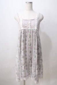 axes femme / バラストライプチュールワンピース M アワピンク Y-25-07-03-051-AX-OP-SZ-ZY