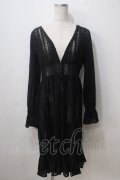 axes femme / レースロングカーディガン M 黒 Y-25-07-03-056-AX-TO-SZ-ZY