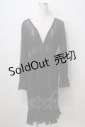 axes femme / レースロングカーディガン M 黒 Y-25-07-03-056-AX-TO-SZ-ZY