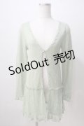 axes femme / チュールプリーツ重ねカーディガン M グリーン Y-25-07-03-057-AX-TO-SZ-ZY