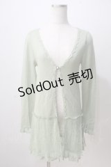 axes femme / チュールプリーツ重ねカーディガン M グリーン Y-25-07-03-057-AX-TO-SZ-ZY