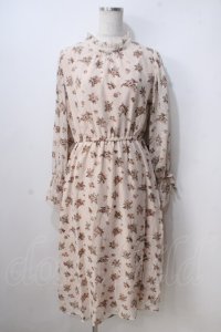 axes femme / ドビー花柄ハイネックワンピース F ピンク Y-25-07-03-061-AX-OP-SZ-ZY