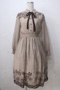 axes femme / レース柄プリントワンピース M 生成り Y-25-07-03-063-AX-OP-SZ-ZY
