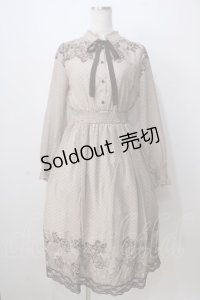 axes femme / レース柄プリントワンピース M 生成り Y-25-07-03-063-AX-OP-SZ-ZI