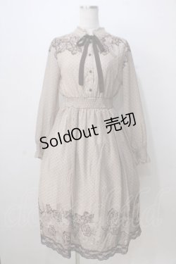画像1: axes femme / レース柄プリントワンピース M 生成り Y-25-07-03-063-AX-OP-SZ-ZI