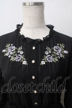 画像3: axes femme POETIQUE / 薔薇刺繍ロングワンピ M 黒 Y-25-07-03-064-AX-OP-SZ-ZY