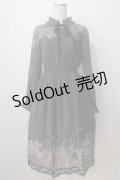 axes femme / レース柄プリントワンピース M 黒 Y-25-07-03-065-AX-OP-SZ-ZY
