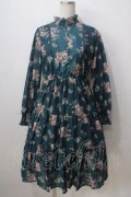 axes femme / 花柄ティアードワンピース M グリーン Y-25-07-03-067-AX-OP-SZ-ZY
