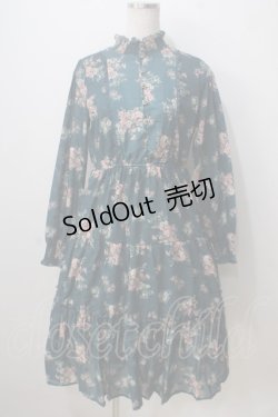 画像1: axes femme / 花柄ティアードワンピース M グリーン Y-25-07-03-067-AX-OP-SZ-ZY