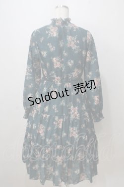 画像2: axes femme / 花柄ティアードワンピース M グリーン Y-25-07-03-067-AX-OP-SZ-ZY