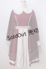 axes femme kawaii / 童話の小公女ワンピース M ワイン Y-25-07-03-071-AX-OP-SZ-ZY