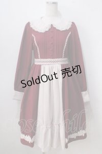 axes femme kawaii / 童話の小公女ワンピース M ワイン Y-25-07-03-071-AX-OP-SZ-ZY