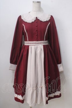 画像1: axes femme kawaii / 童話の小公女ワンピース M ワイン Y-25-07-03-071-AX-OP-SZ-ZY