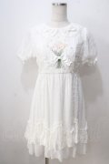 Doll Paradise / デイジー刺繍ドビードットワンピース S 白 Y-25-07-03-073-LO-OP-SZ-ZY