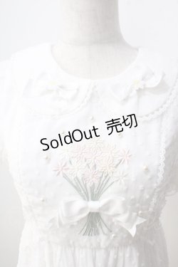 画像3: Doll Paradise / デイジー刺繍ドビードットワンピース S 白 Y-25-07-03-073-LO-OP-SZ-ZY