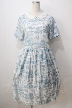 画像1: Jane Marple / Map of STMMのグラニーワンピース M ピーコックブルー Y-25-07-03-075-JM-OP-SZ-ZY