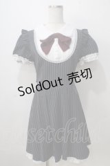 Secret Honey / ストライプワンピース  紺 Y-25-07-03-088-CA-SK-AS-ZY