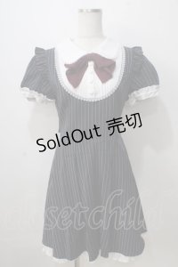 Secret Honey / ストライプワンピース  紺 Y-25-07-03-088-CA-SK-AS-ZY